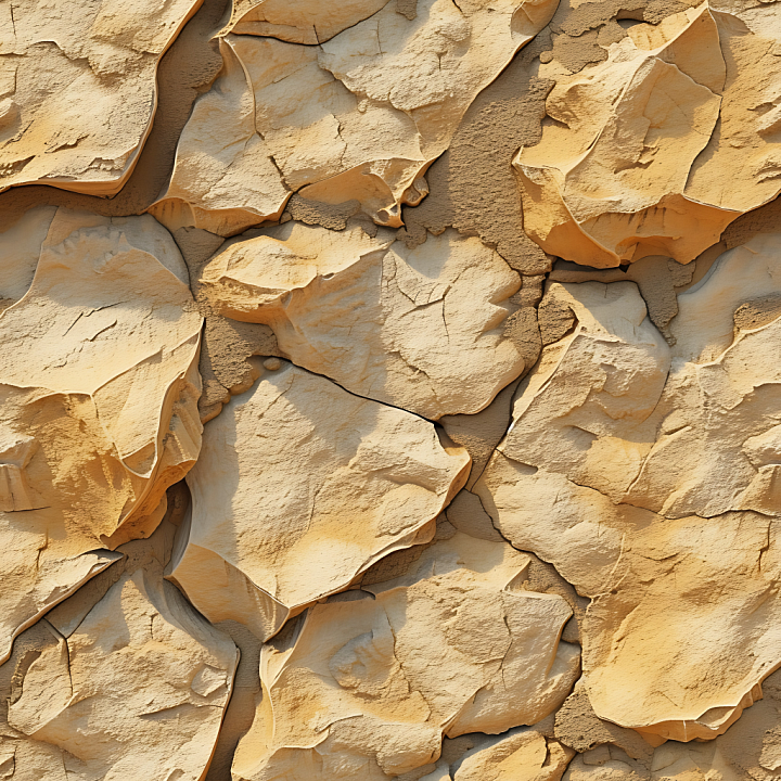 Weathered Sandstone Rock with Layered Rough Surfaces seamless PBR texture preview