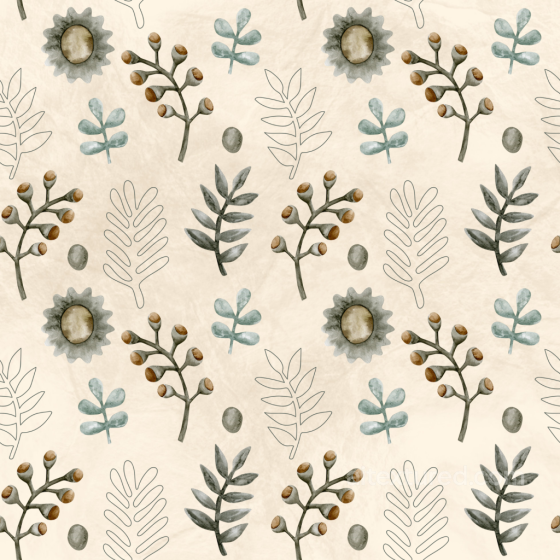 Floral Watercolor Pattern Texture with Leaves and Buds Flower texture preview