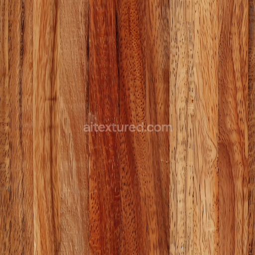 Seamless 3D Exotic Wood Planks PBR Texture with Varied Grain and Warm Tones