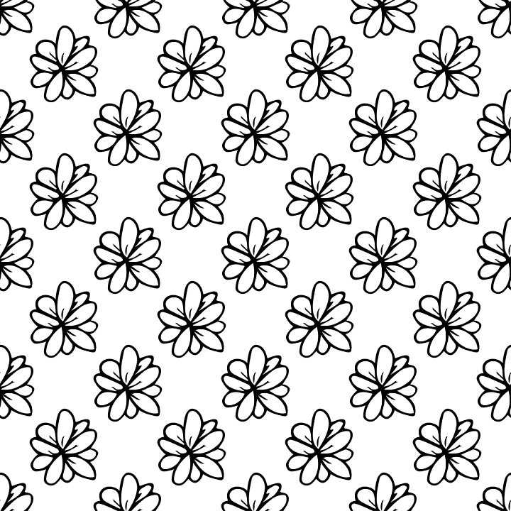 White & Black of Black Floral Pattern on White Background seamless PBR texture preview