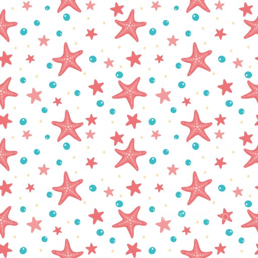 Pattern PBR Texture Featuring Playful Pink Starfish Motifs seamless Pattern Bundle PBR texture