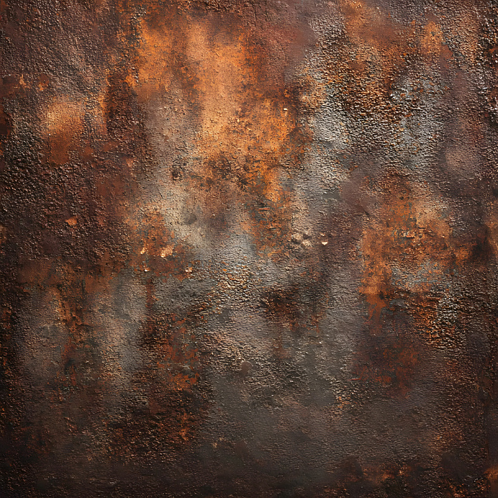 Rusty Metal Featuring Cracks, Holes, and Rough Surface seamless PBR texture preview