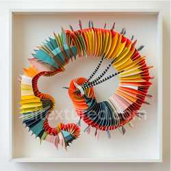 seamless Seamless 3D PBR Texture of Colorful Centipede-Inspired Segmented Scales texture 8k free download PBR