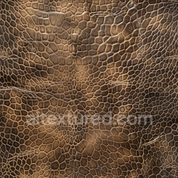seamless Seamless 3D PBR exotic reptile-inspired leather texture with rich embossed scale pattern and warm brown tones texture 8k free download PBR