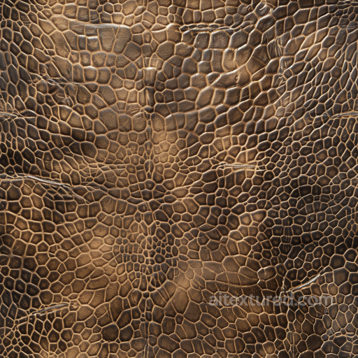 Exotic Reptile-Inspired Leather Texture With Rich Embossed Scale Pattern And Warm Brown T… seamless Leather PBR texture