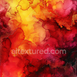 seamless Seamless 3D Alcohol Ink PBR Texture Featuring Fiery Red and Orange Fluid Waves texture 8k free download PBR