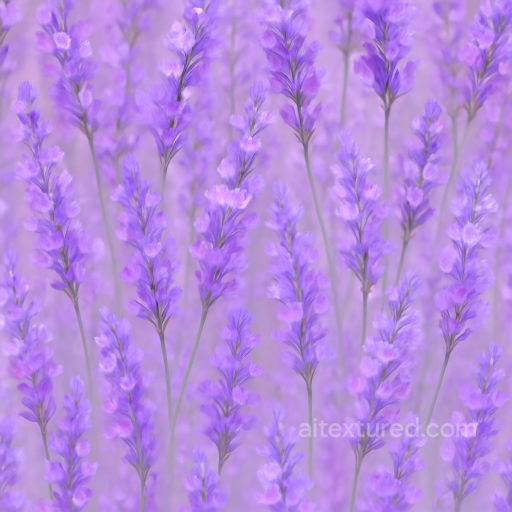 Of Fragrant Lavender Sprigs With Detailed Flower Softness And Color Gradients seamless Flowers PBR texture