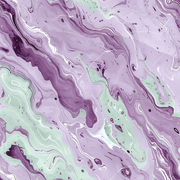 Marble Stone with Purple and Green Swirls seamless PBR texture preview