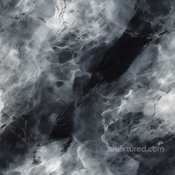 Gray and Black Marble PBR Texture with Chaotic Veins and Glossy Finish Marble texture preview