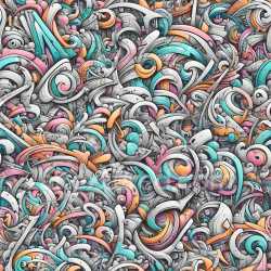 seamless Seamless 3D PBR texture featuring colorful abstract graffiti swirls texture 8k free download PBR