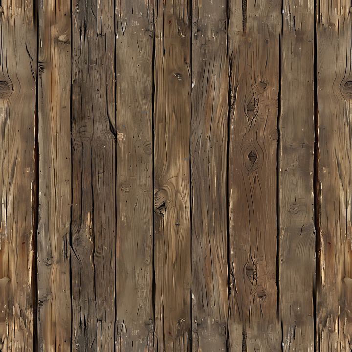 Weathered Rustic Wood Planks with Knots and Grain seamless PBR texture preview