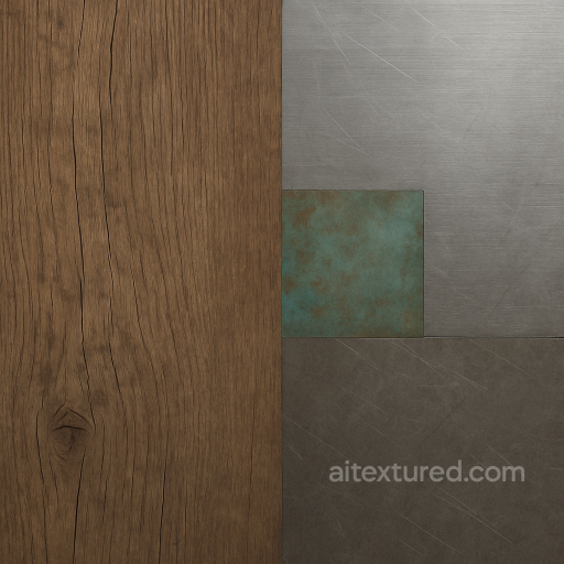 Weathered Wood Surface With Grainy Wood Texture seamless Surfaces, smooth, rough PBR texture