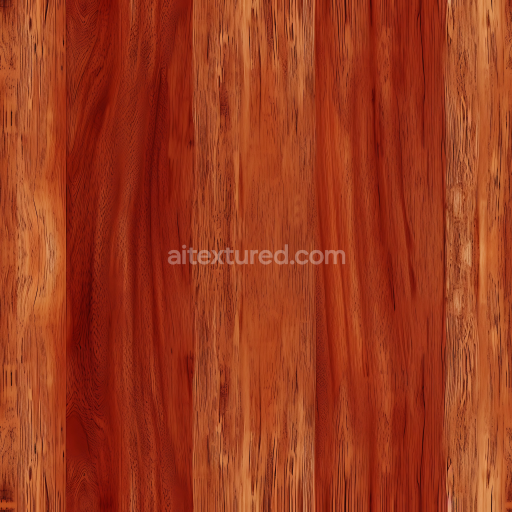 Seamless 3D PBR Texture of Red Hardwood Floor with Straight Grain Pattern