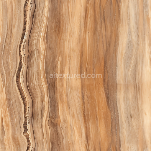 Seamless 3D Light Teak Wood PBR Texture Featuring Natural Grain and Color Variation
