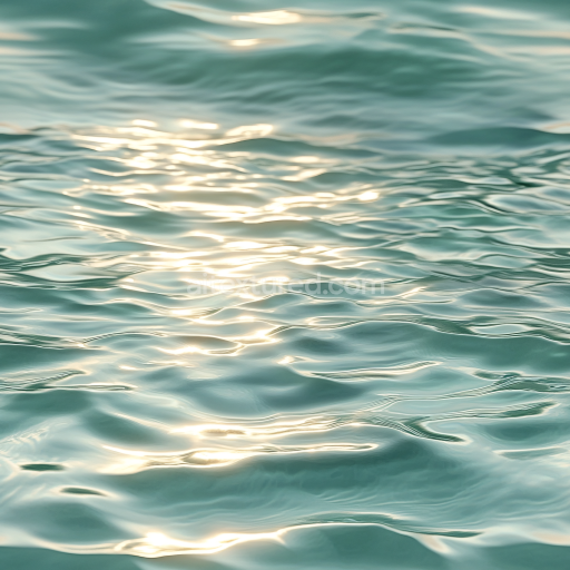 Seamless 3D PBR Texture of Calm Ocean Water with Reflective Waves