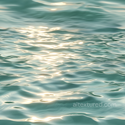 Calm Ocean Water Seamless Texture with Reflective Waves seamless Water PBR texture