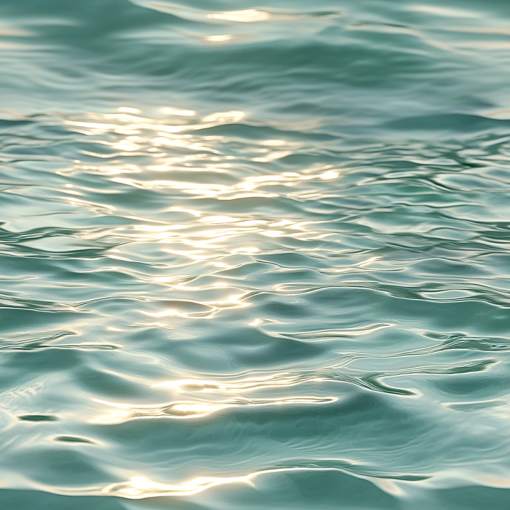 Calm Ocean Water with Reflective Waves seamless PBR texture preview