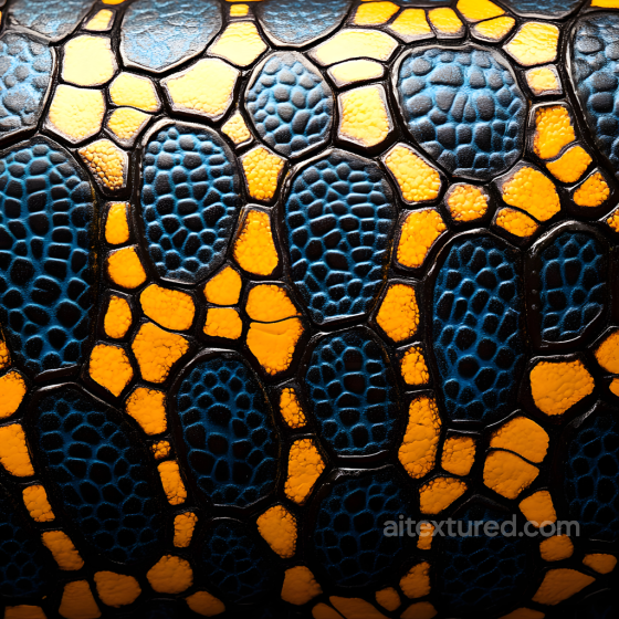 Skin PBR Texture Featuring Stylized Reptilian Blue and Yellow Scales Skin texture preview