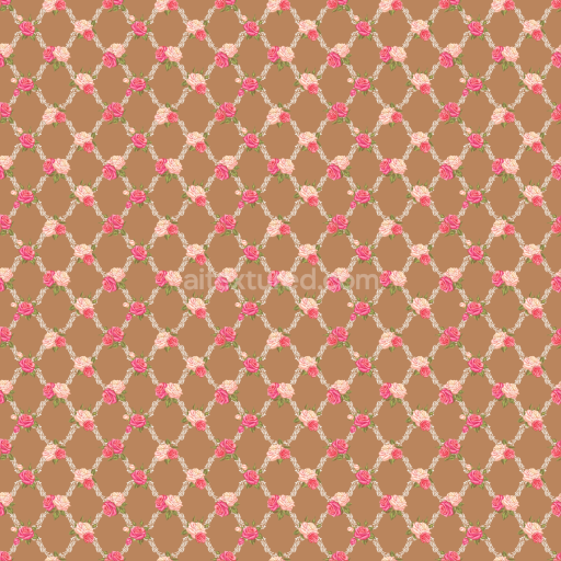 Seamless 3D PBR Floral Fabric Texture Featuring Pink and White Rose Pattern