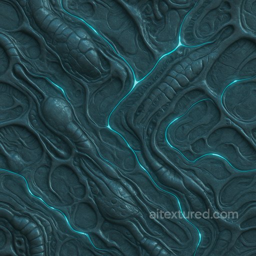 Synthetic Alien Surface Seamless Texture seamless Sci-fi PBR texture