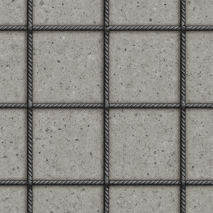 Synthetic Reinforced Concrete seamless PBR texture preview