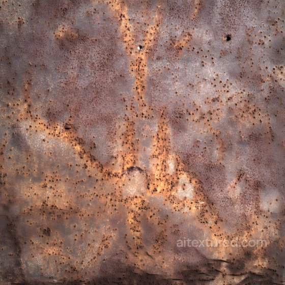 Rusty Metal PBR Texture Featuring Corrosion, Cracks, and Small Holes Rust texture preview