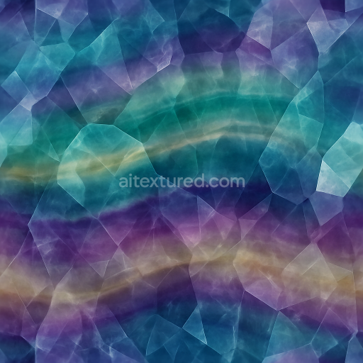 Seamless 3d texture pbr 8k fluorite multicolor crystals with banded crystal zoning and crystal transparency layers