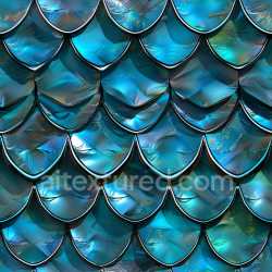 seamless Seamless 3D PBR Texture Featuring Glossy Blue Overlapping Scale Pattern texture 8k free download PBR