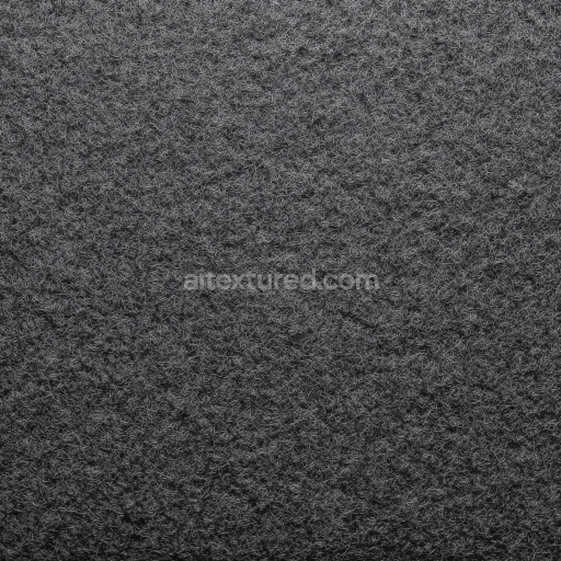 Seamless 3D Felt PBR Texture with Dense Black Wool Fibers and Matte Finish