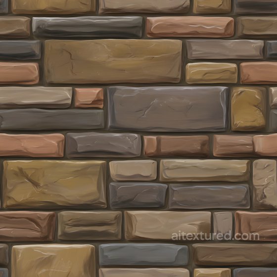 Cracked & Holes PBR Texture of Multicolor Weathered Brick Wall Brick texture preview