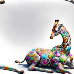 seamless Seamless 3D PBR Texture of Colorful Graffiti Pattern with Floral and Abstract Motifs texture 8k free download PBR