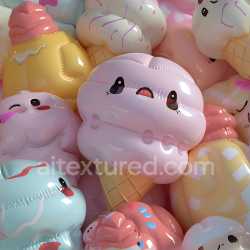 seamless Seamless 3D Inflated PBR Texture of Glossy Colorful Plush Vinyl Toys texture 8k free download PBR