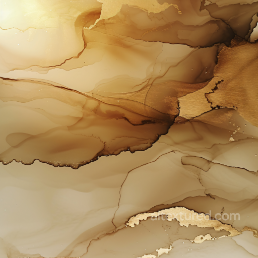 Alcohol Ink PBR Texture Featuring Golden Brown Fluid Veins and Soft Transitions texture preview