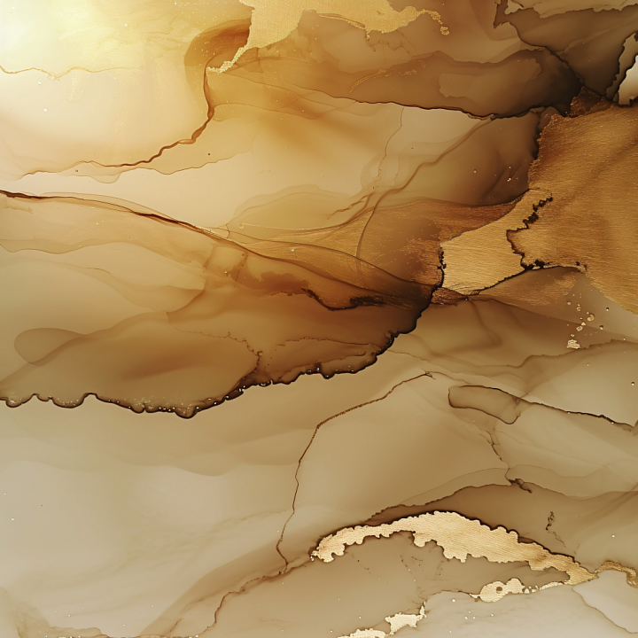 Alcohol Ink Featuring Golden Brown Fluid Veins and Soft Transitions seamless PBR texture preview