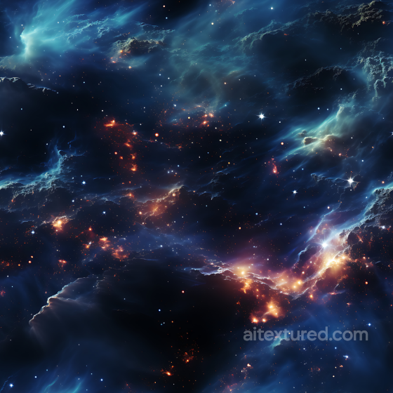 Space PBR Texture Featuring Vibrant Nebula and Starfield Star, space, planets texture preview