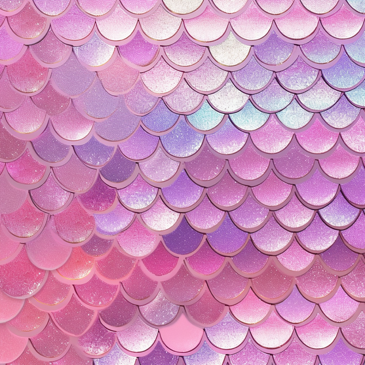 Mermaid Scale Featuring Pink and Purple Shimmering Scales seamless PBR texture preview