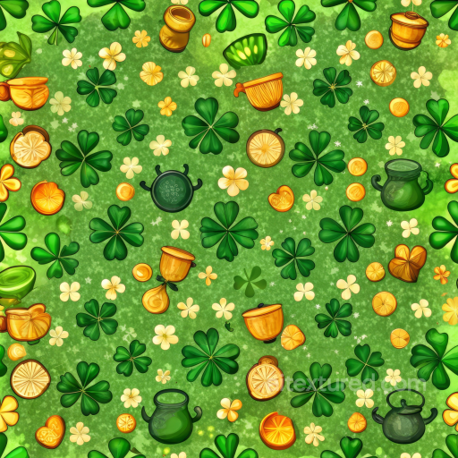 Featuring St Patrick's Day Elements and Shamrocks seamless St patrick digital paper bundle PBR texture