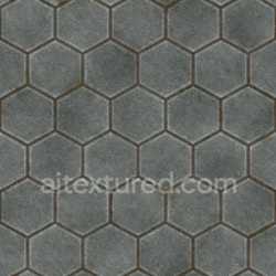 seamless Paving Stones Hexagonal Seamless Tileable Dark Textured Urban Concrete Modern texture 8k free download PBR