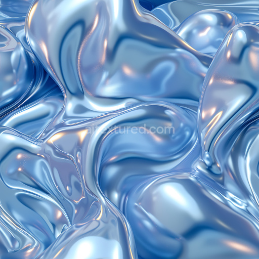 Preview — Seamless 3D Inflated Glossy Blue Vinyl Texture with Fluid Puckered Surface