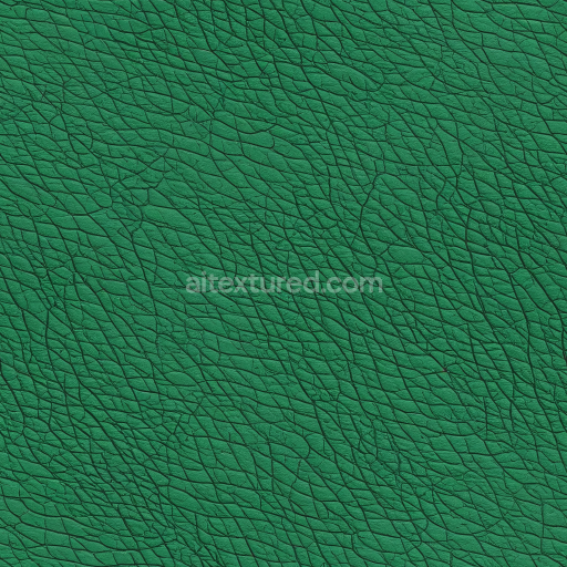 Seamless 3D PBR Green Cracked Leather Texture with Distressed Grain