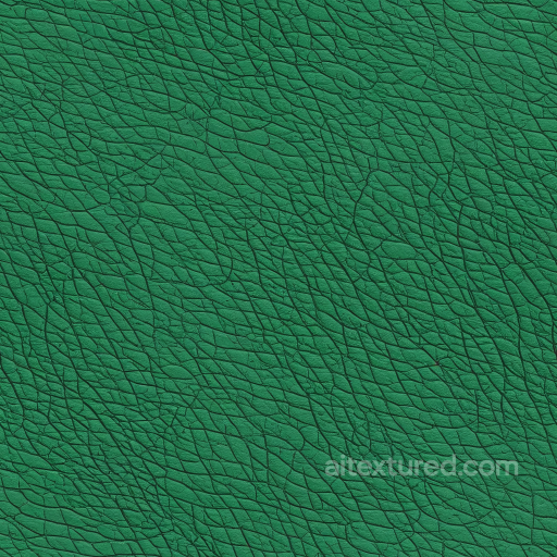 Green Cracked Leather Texture with Distressed Grain seamless Leather PBR texture