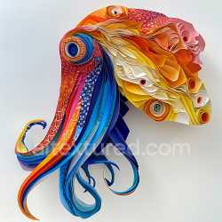 seamless Seamless 3D PBR Texture of Vibrant Cuttlefish Origami-Inspired Pattern texture 8k free download PBR