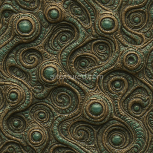 Decorative Alien Surface Texture Seamless 1024X1024