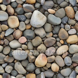 seamless Seamless 3D Stone PBR Texture of Smooth Multicolored River Pebbles texture 8k free download PBR