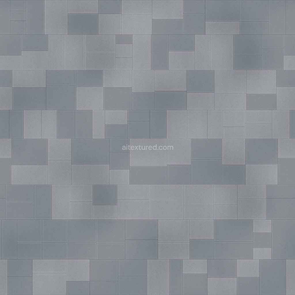 Seamless metal plates texture with a smooth gray surface