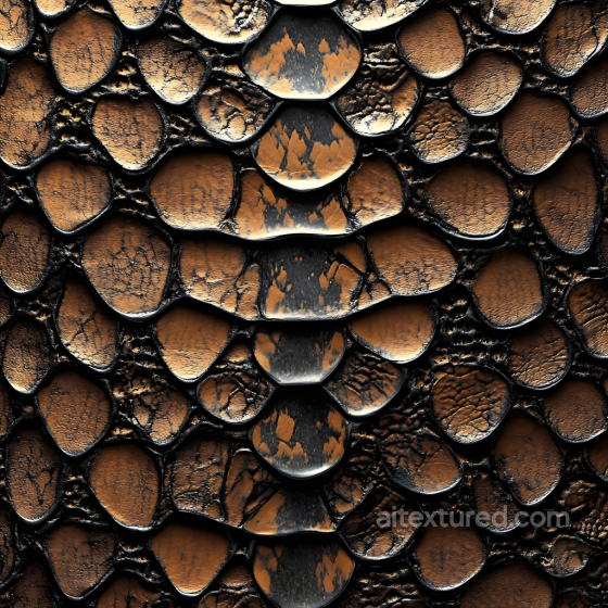 Reptile Skin PBR Texture Featuring Cracked, Glossy Scales Skin texture preview