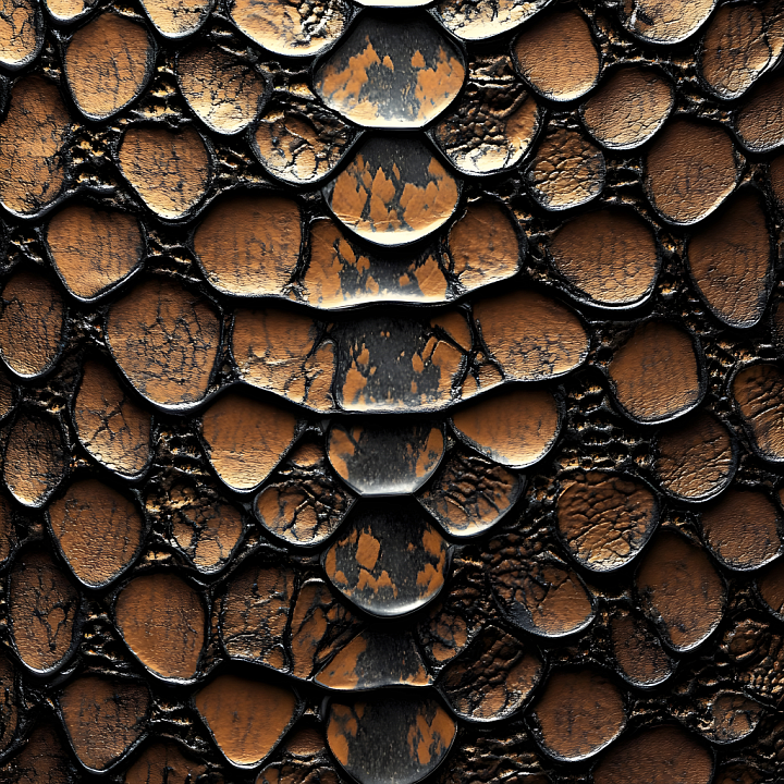 Reptile Skin Featuring Cracked, Glossy Scales seamless PBR texture preview