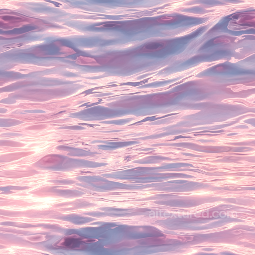 Pink Stylized Water Surface Seamless Texture with Smooth Wave Patterns seamless Water PBR texture