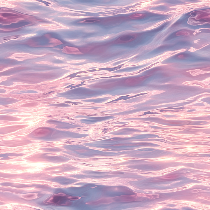 Pink Stylized Water Surface with Smooth Wave Patterns seamless PBR texture preview