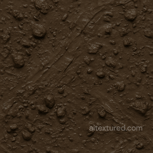 Of Sticky Dark Mud With Mud Splatter And Clumps seamless Mud PBR texture